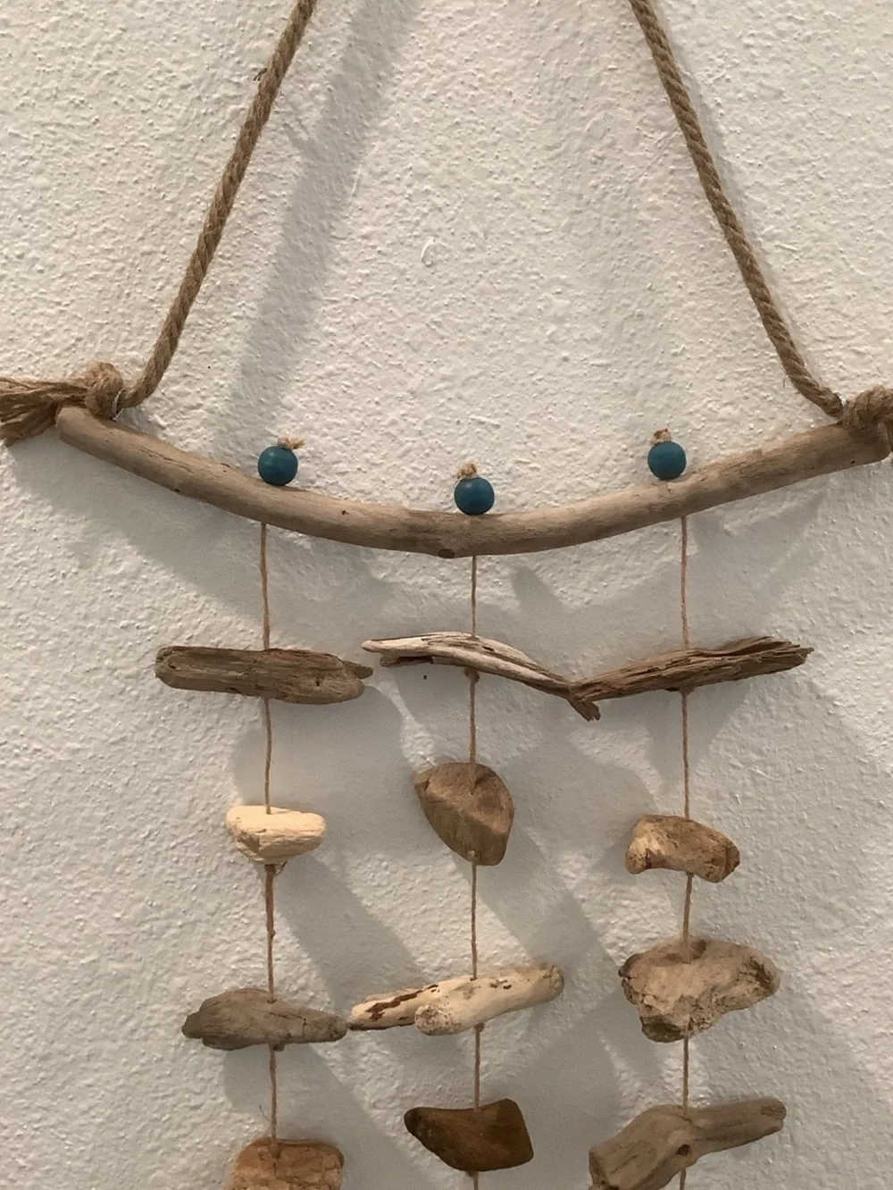Driftwood Art, Driftwood Beaded Mobile, Driftwood Mobile, Coastal Decor - Picture 3 of 7